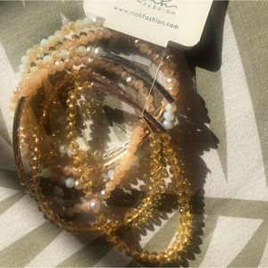 Sparkle Beads of gold and cream